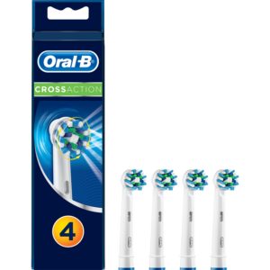 Oral-B Cross Action Electric Toothbrush Replacement Brush Heads Refill, 4 count