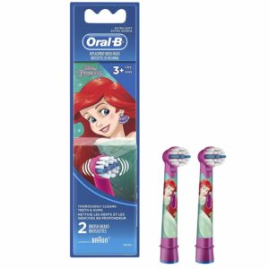 Oral-B Kids Replacement Brush Heads featuring Disney Princesses, (pack of 2)