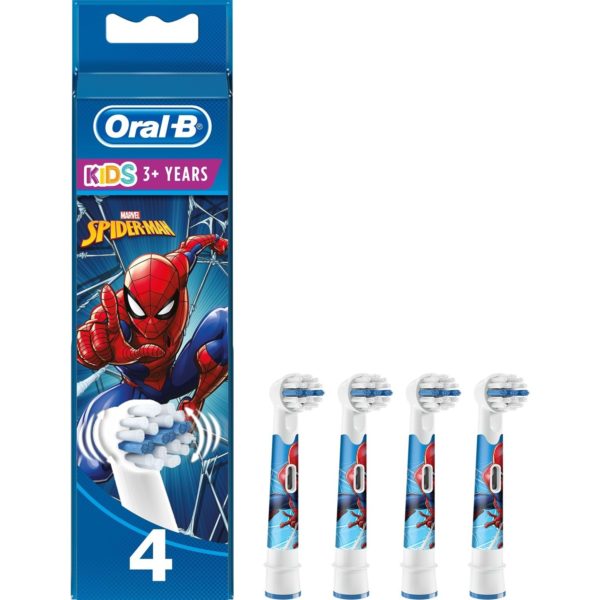 Oral-B Kids Electric Toothbrush Heads with Marvel Spider-Man Characters (pack of 4)