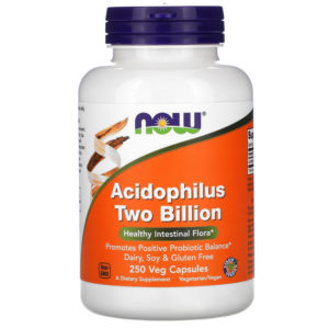 NOW Supplements, Acidophilus, 250 Veg Capsules
