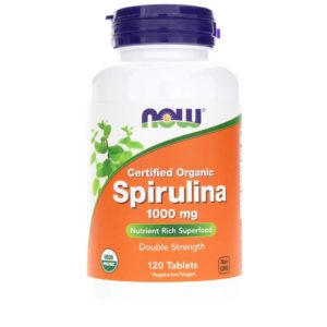 NOW Supplements, Certified Organic, Spirulina 1000 mg