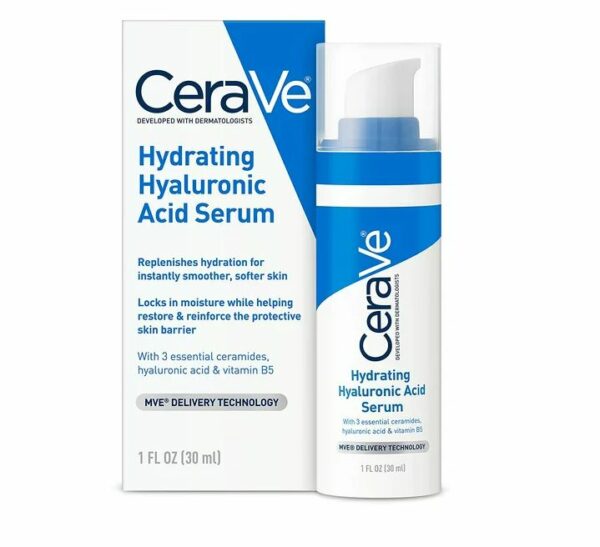 CeraVe Hyaluronic Acid Face Serum | 1 oz | Hydrating Serum for Face with Vitamin B5 | For Normal to Dry Skin | Paraben & Fragrance Free