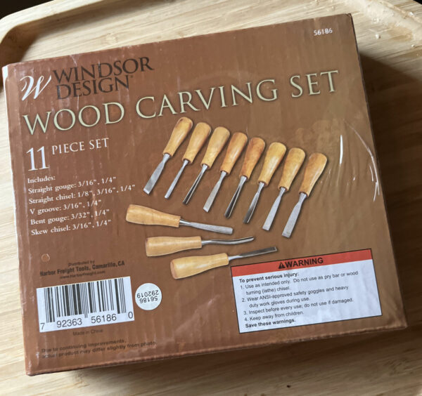 11pc. Wood Carving Set: Straight Gouge/Straight Chisel/V-Groove/Bent Gouge/Skew