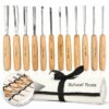 Schaaf Wood Carving Tools Set of 12 Chisels with Canvas Case