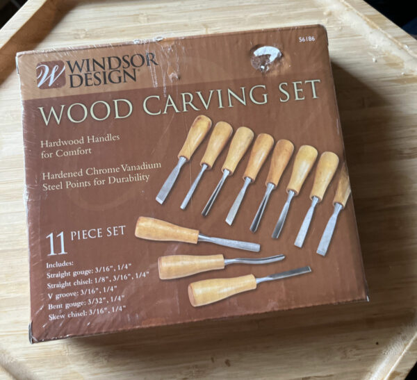 11pc. Wood Carving Set: Straight Gouge/Straight Chisel/V-Groove/Bent Gouge/Skew